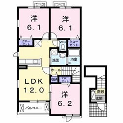 クラール　安宅Ａの物件間取画像